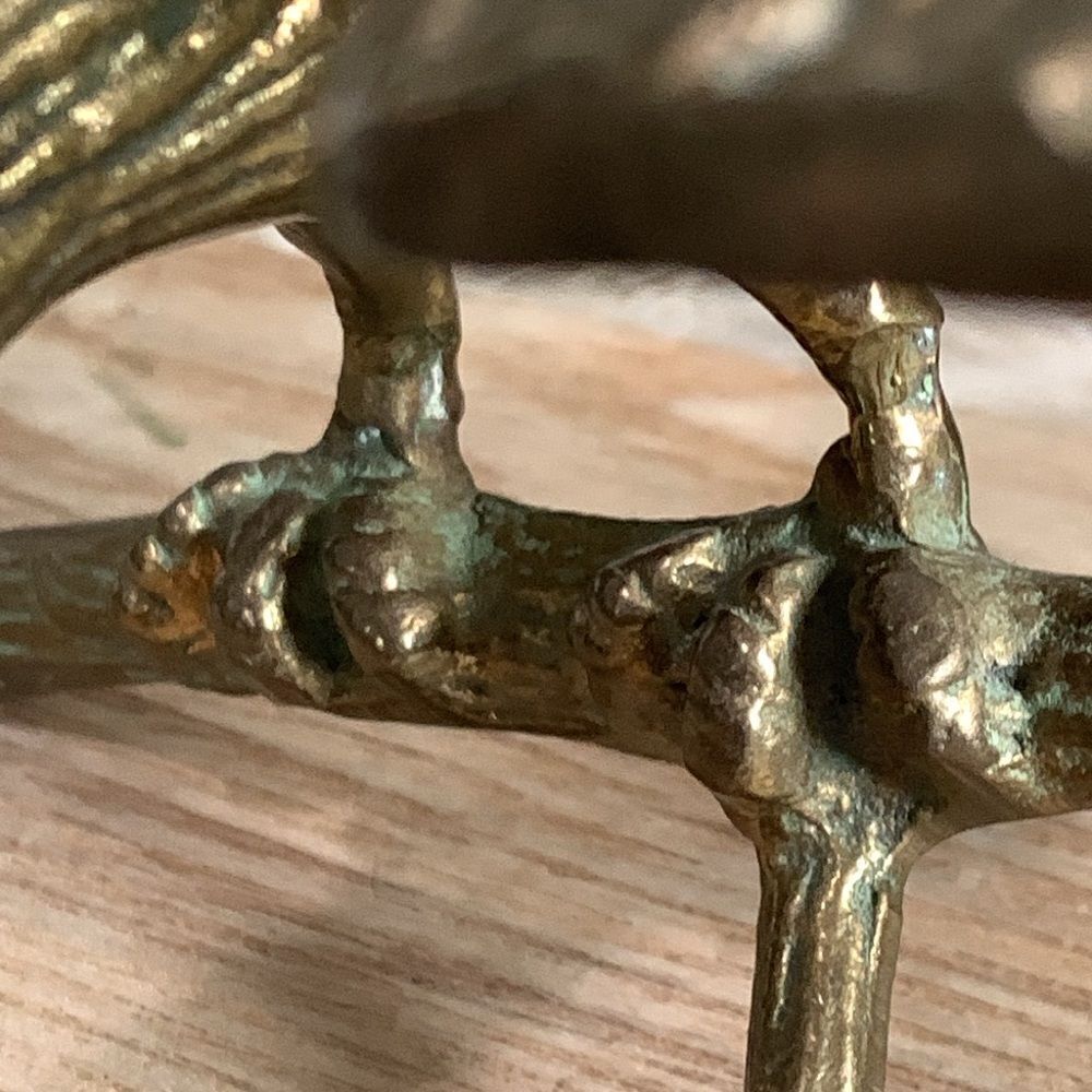 MCM Style Brass‎ Eagle On Branch Figure Made In Korea Vintage - Picture 10 of 17